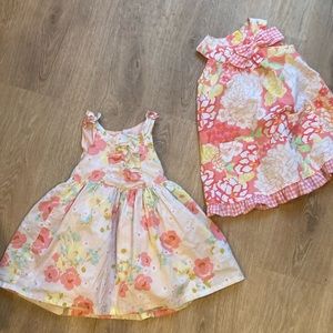 Toddlers size 2 tea, Easter, spring sundress bundle of 2